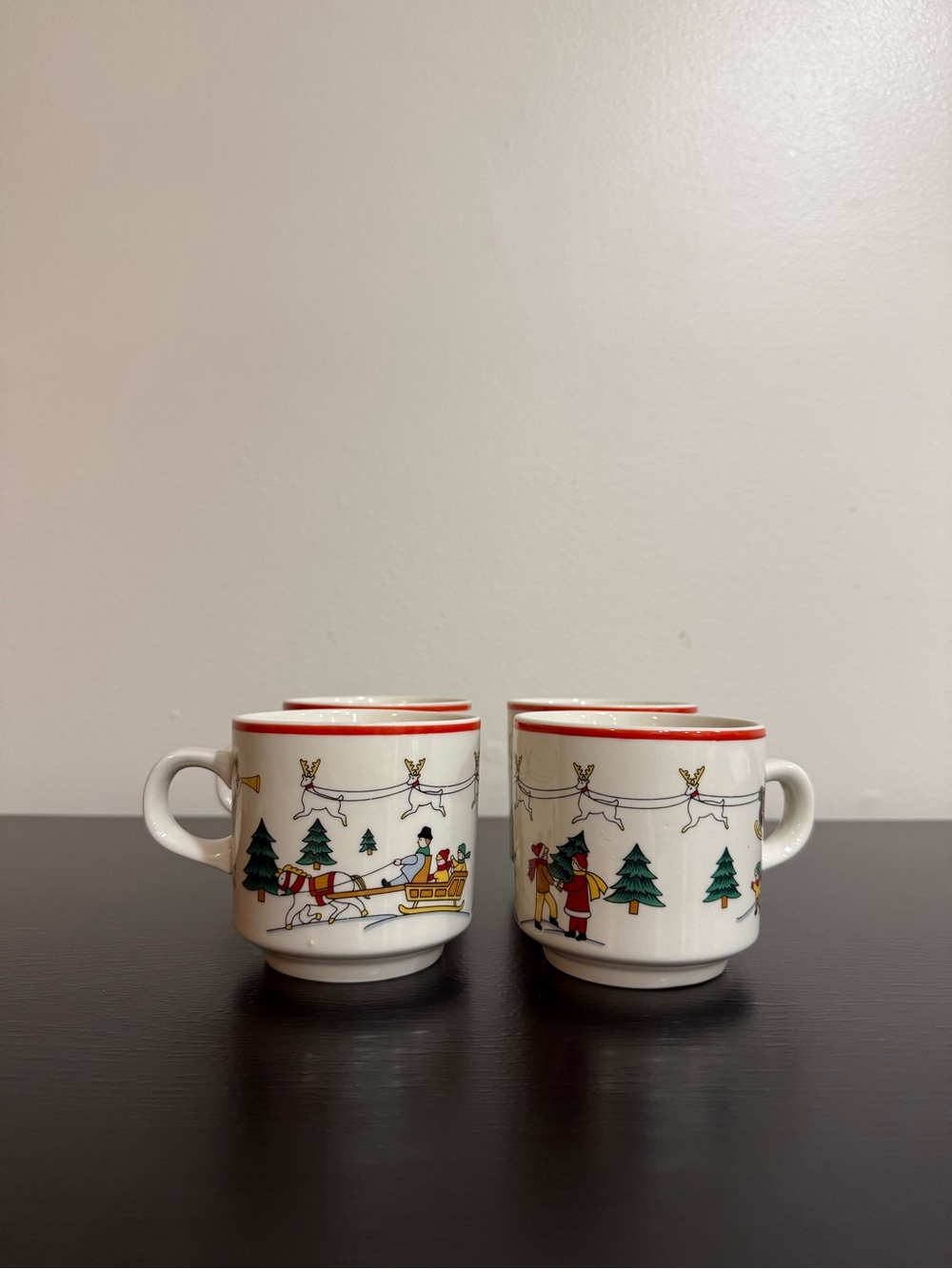 Jamestown China - The Joy of Christmas Ceramic Mug Set of 4 - Picture 4 of 6